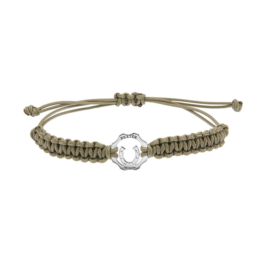 Bracciale ferro di cavallo tortora