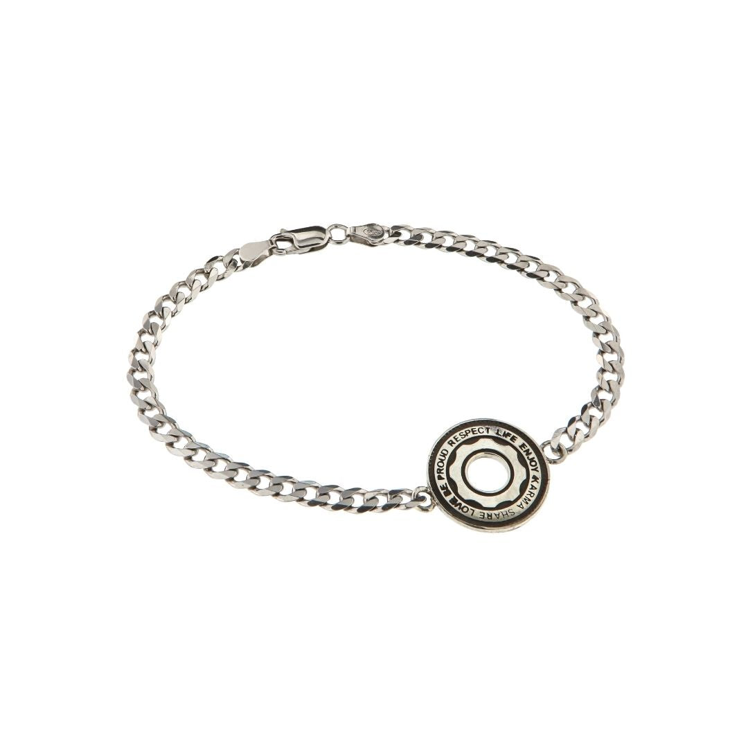 Bracciale moneta dell'amore con catena groumette