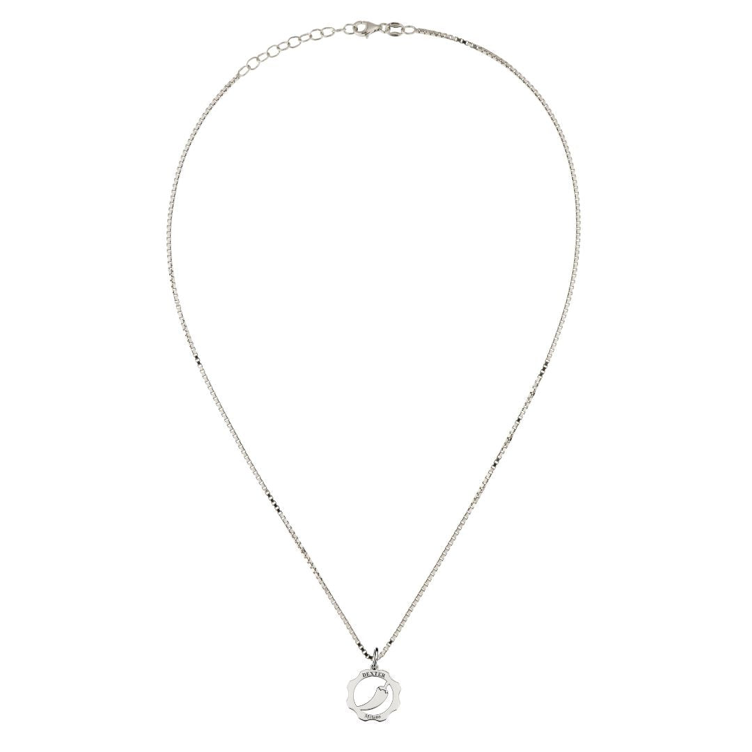 Collana girocollo veneziana e ciondolo peperoncino