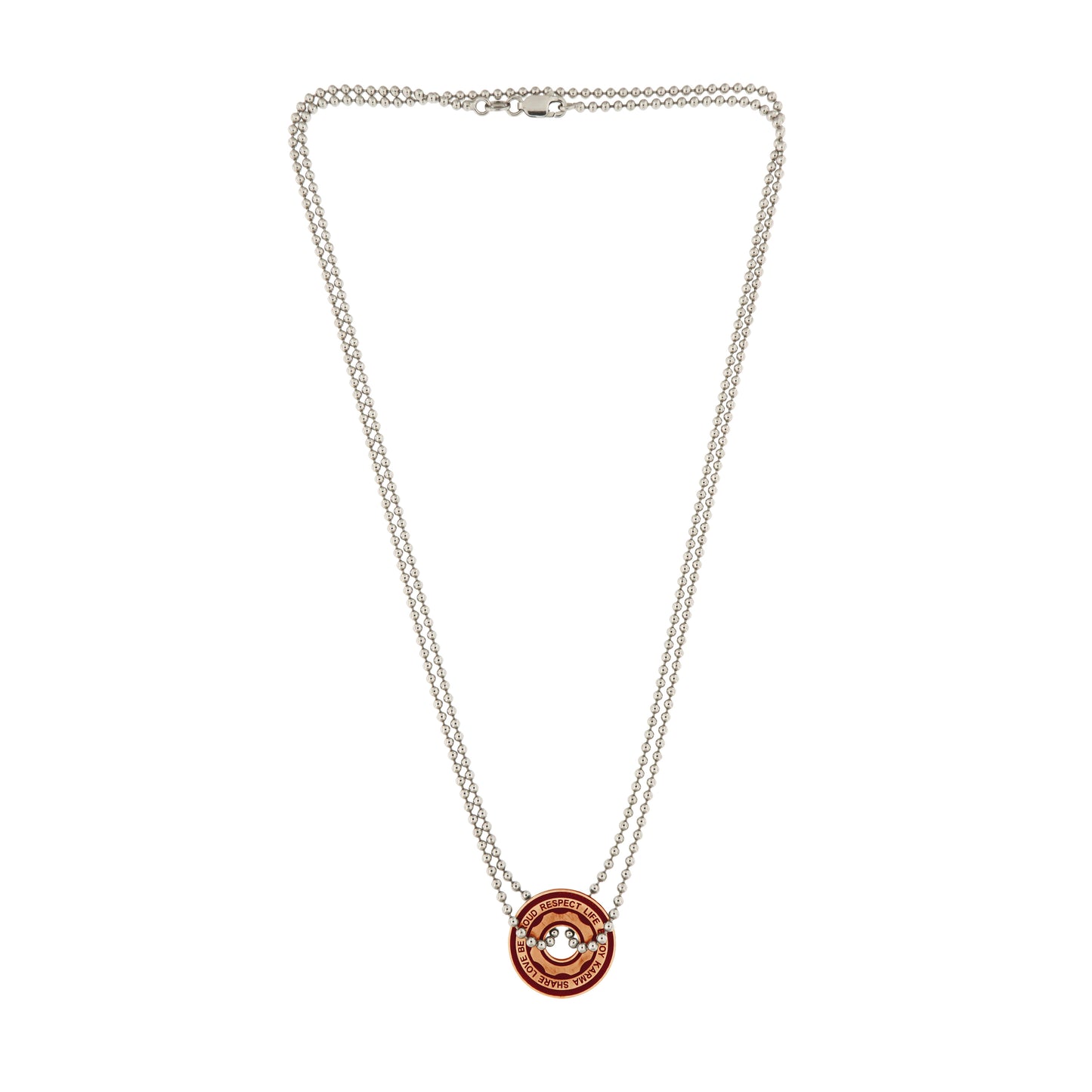 Collana lunga militare argento con moneta dell'amore oro Gear People