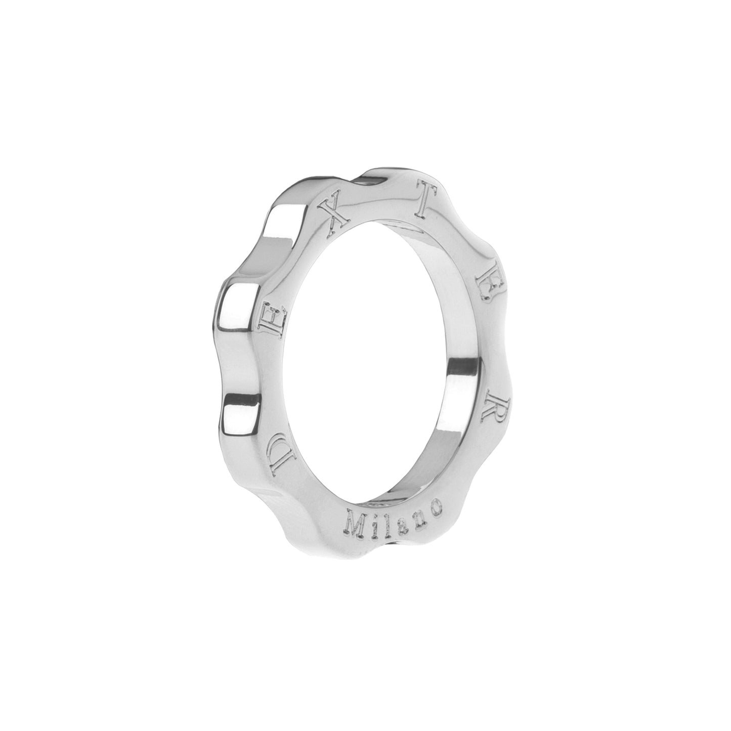 Anello classico oro bianco artigianale Milano