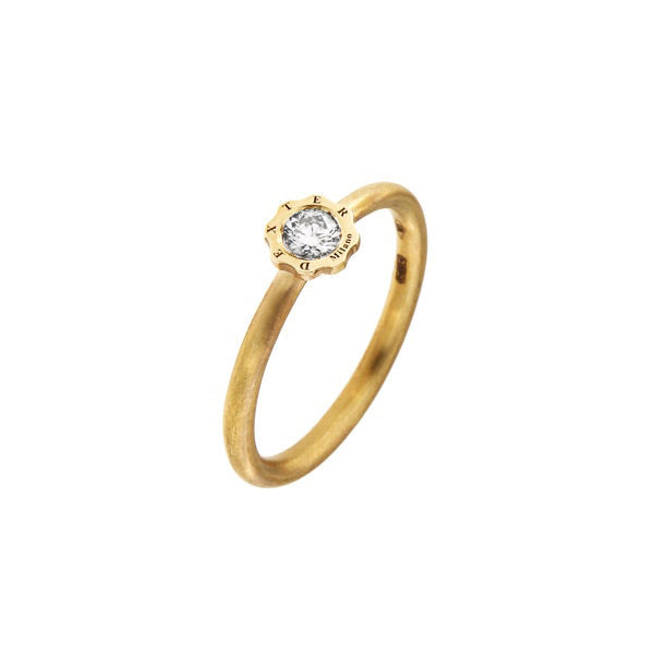 Anello DEXTER solitario oro Ingranaggio diamante