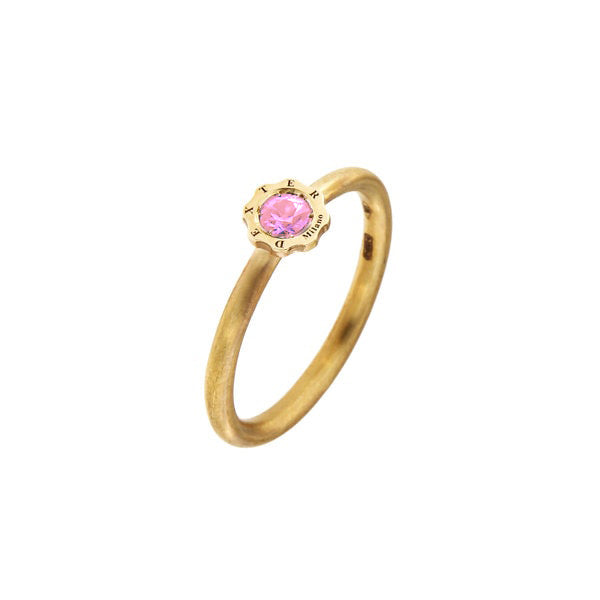 Anello solitario zaffiro rosa
