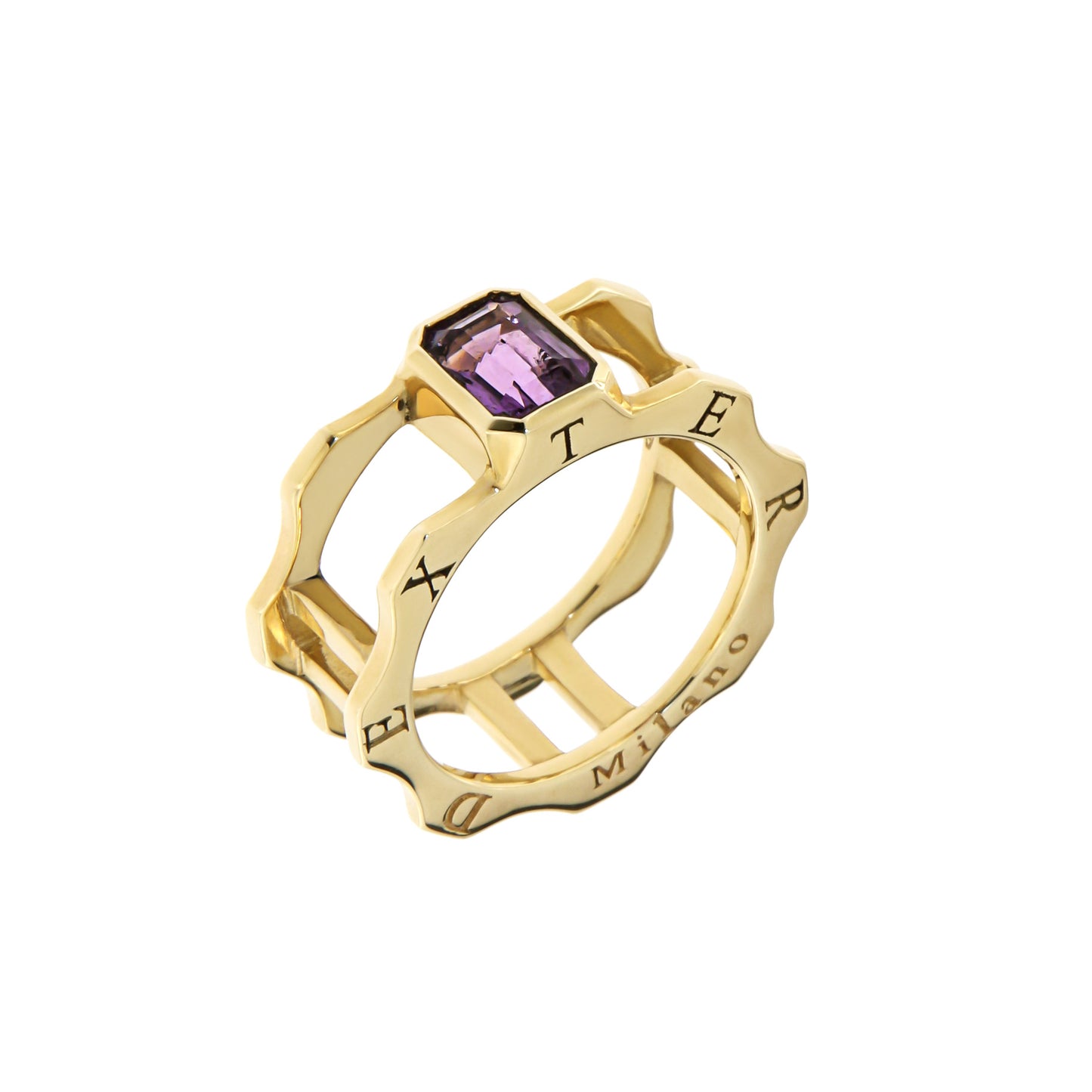 Anello Ingranaggio DEXTER Iolite Oro
