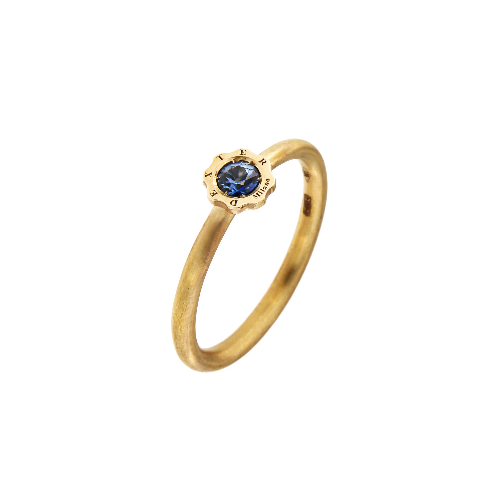 Milan sapphire blue engagement ring