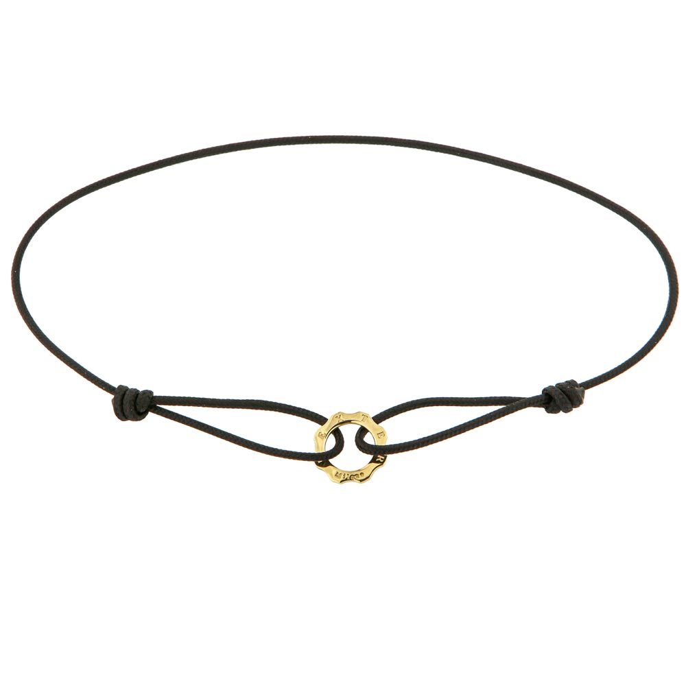 Bracciale filo micro ingranaggio oro