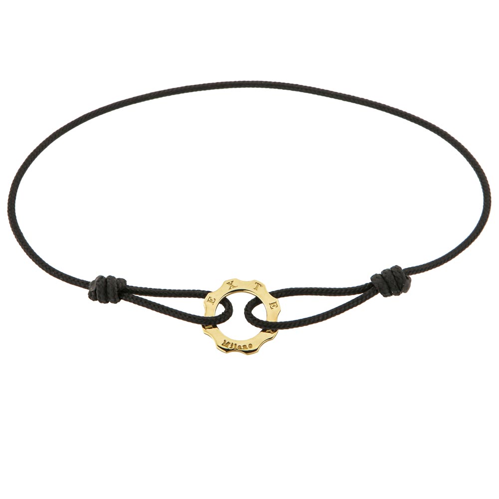 Bracciale filo mini ingranaggio oro