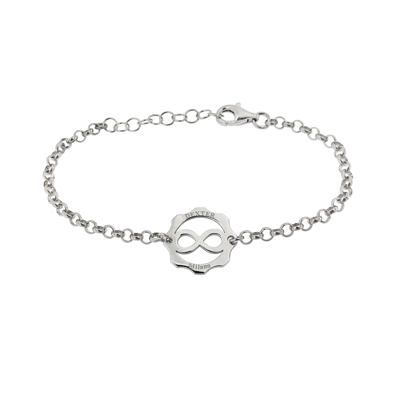 Silver chain infinity bracelet