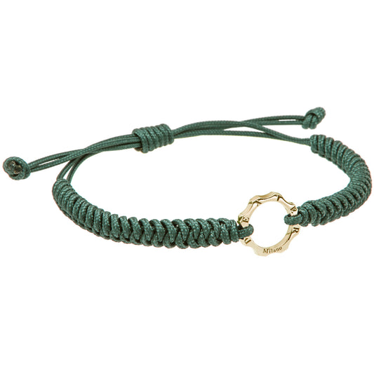 Bracciale ingranaggio mini oro e filo nautico