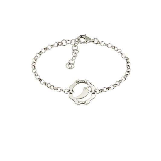 Bracciale portafortuna peperoncino catena
