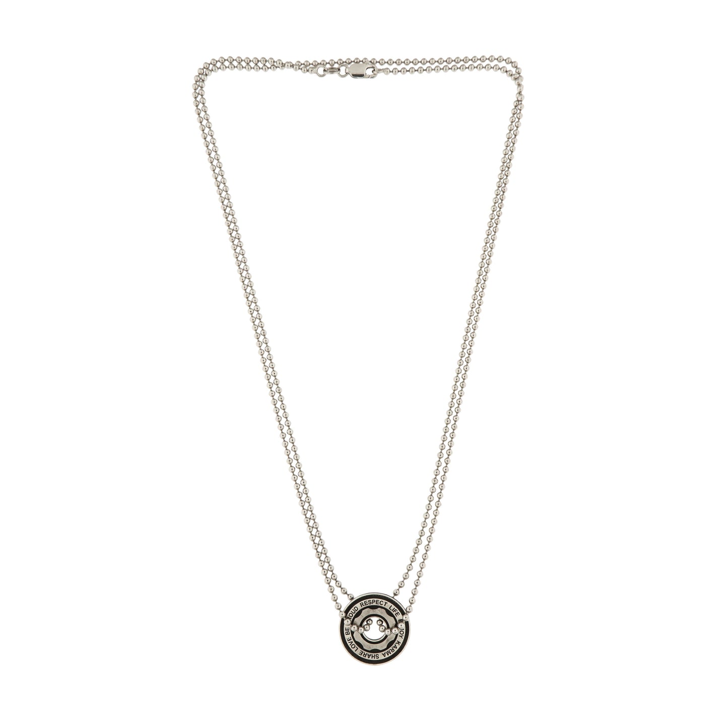Collana lunga militare con moneta dell'amore Gear People argento al platino