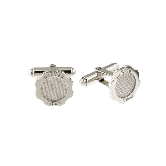 Cufflinks with platinum silver wand