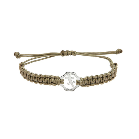 Bracciale mare Geko argento e filo nautico