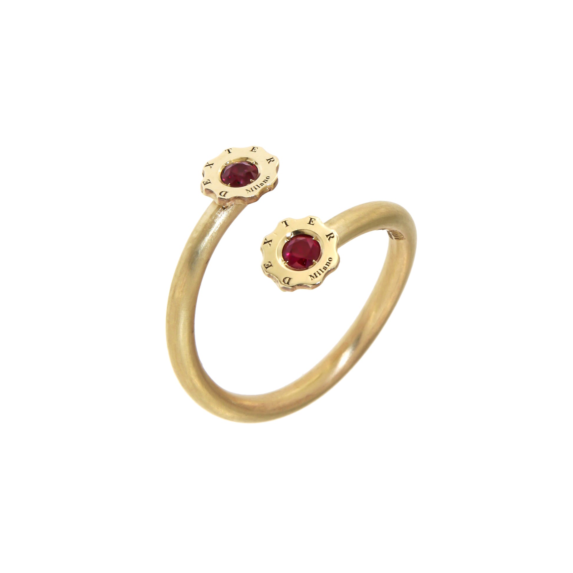 Anello a fascia contrariè in argento 925 con zircone A+++ di Anello a fascia contrariè in argento 925 con zircone A+++ di